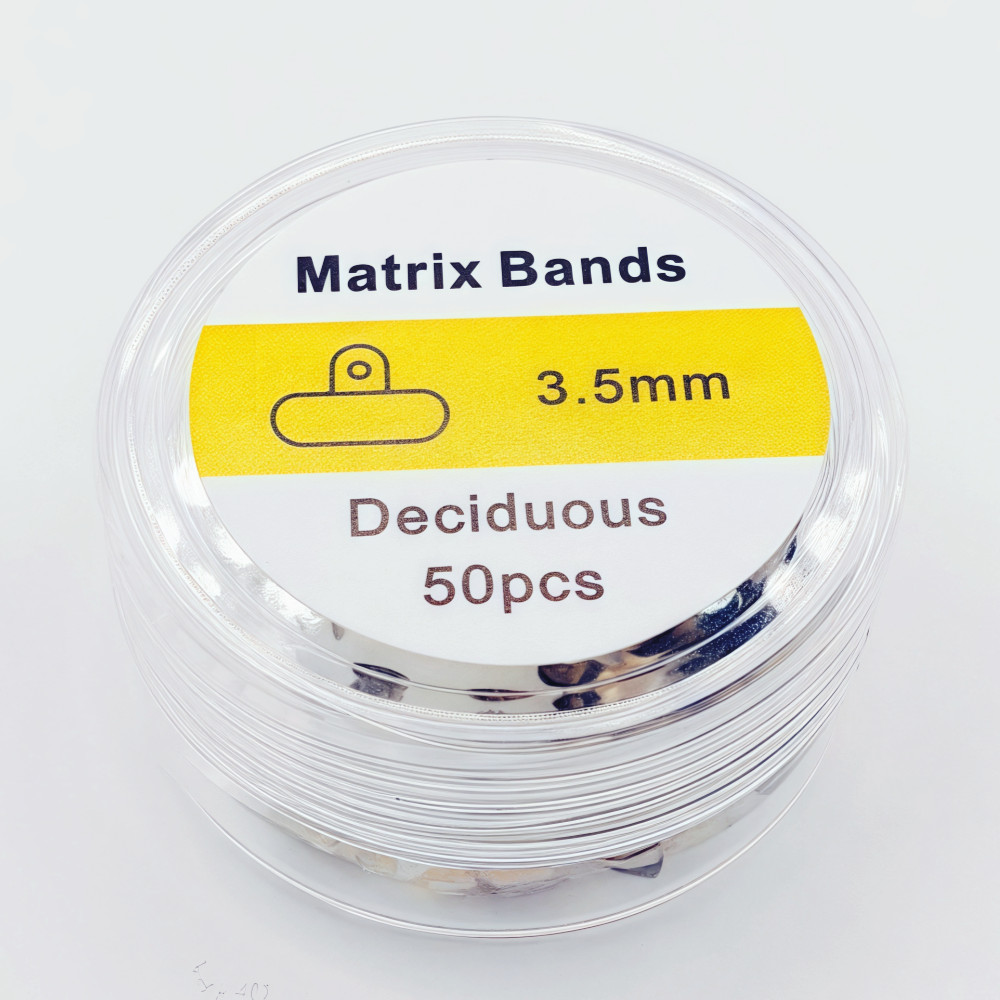 3.5-6.5mm Dental Matrix Bands Sectional Matrice Ultra-thin 0.038 mm 50Pcs/100Pcs