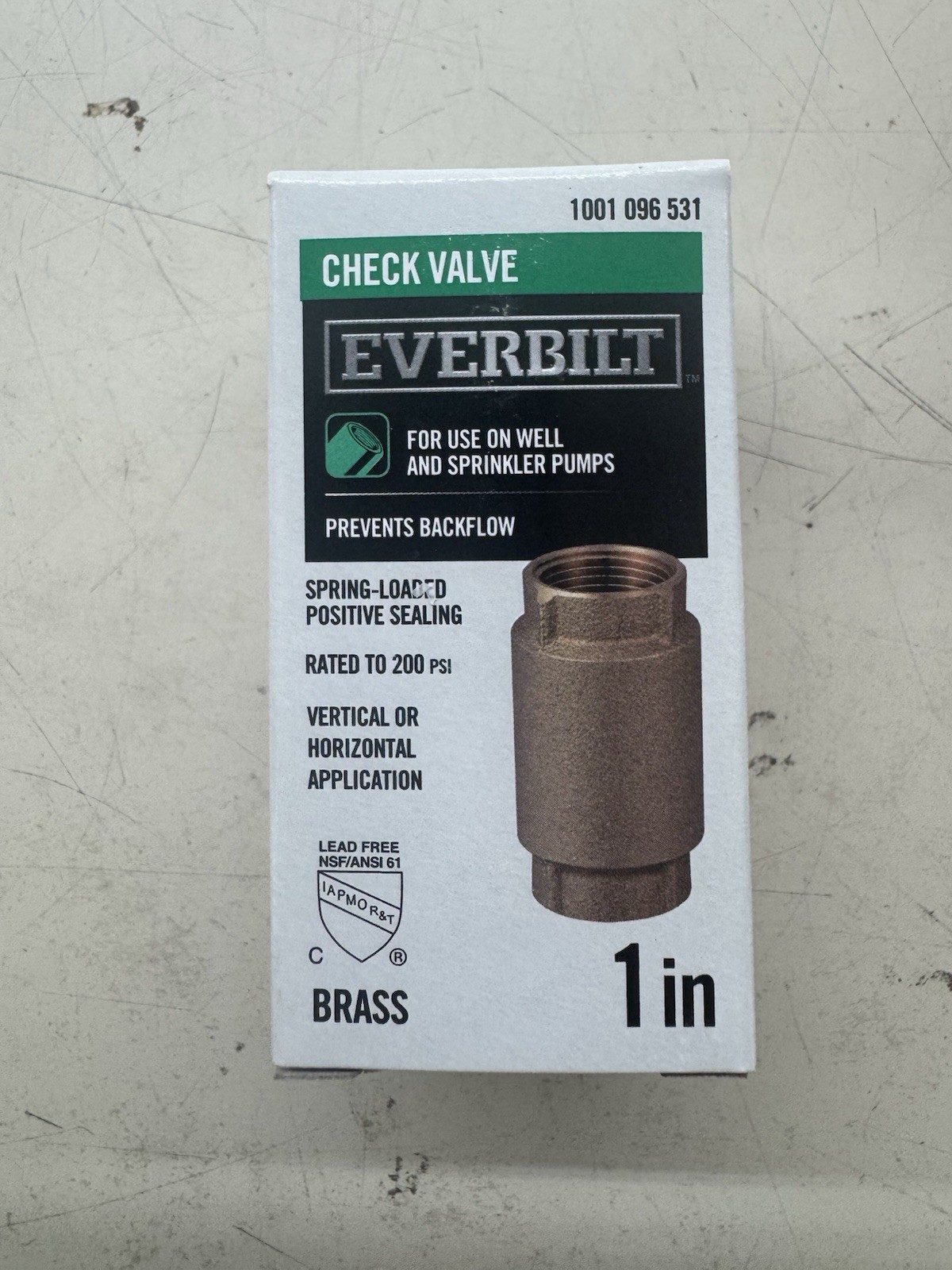 Everbilt 1 in. Brass Check Valve