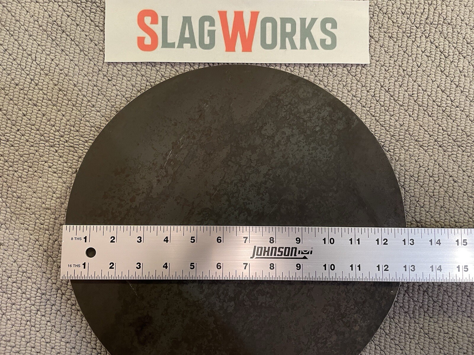 13 inch disc 1/2 inch thick steel plate 1/2”x13” disc A36 Hot Roll .5 Thick