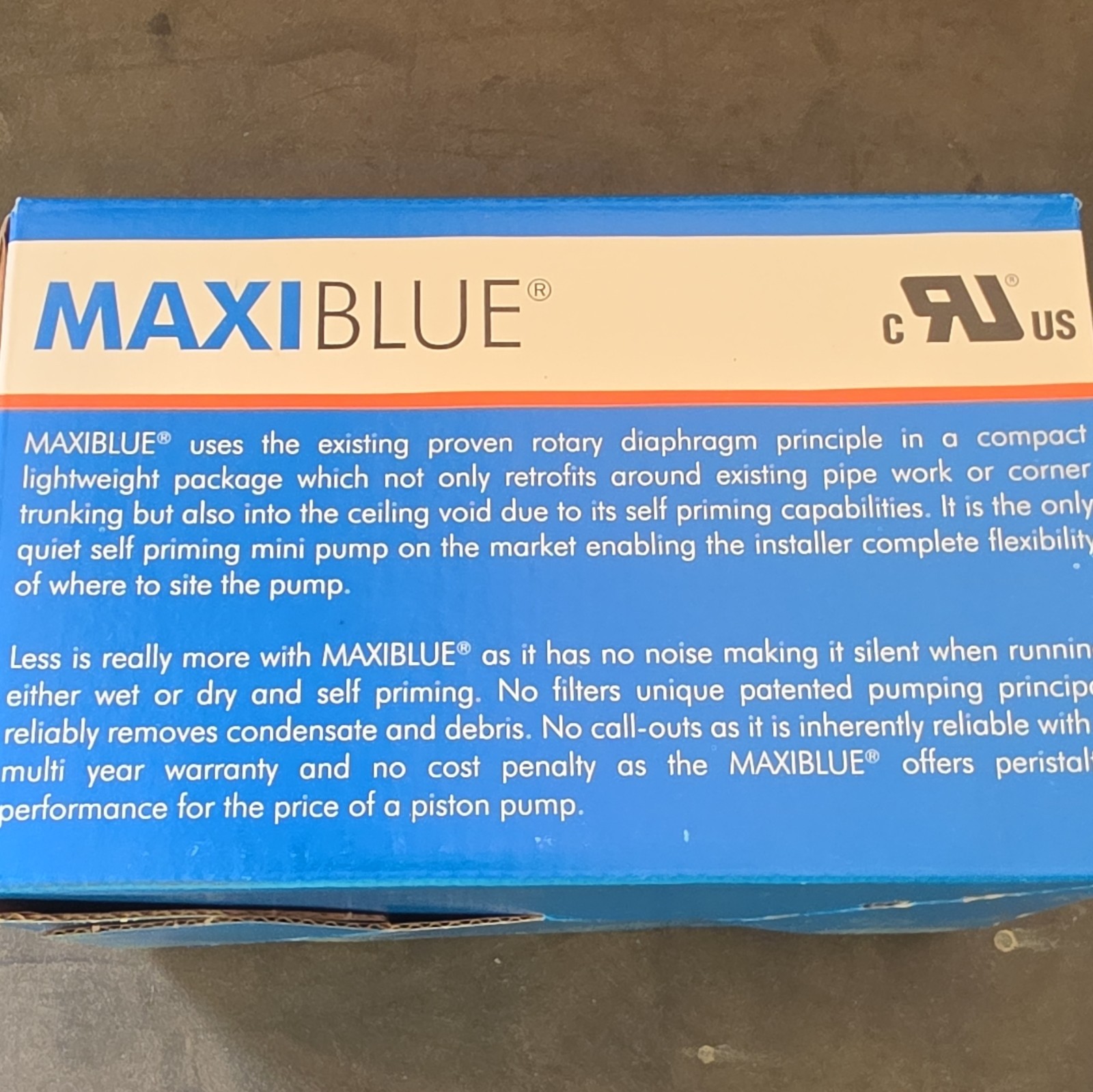 Blue Diamond MaxiBlue Reservoir Condensate Pump Rotary Diaphragm 208-230V