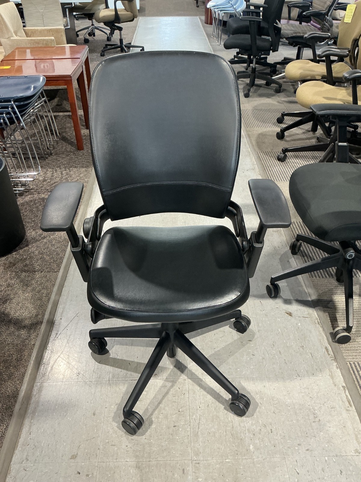 Steelcase Leap V2 in Black Leather