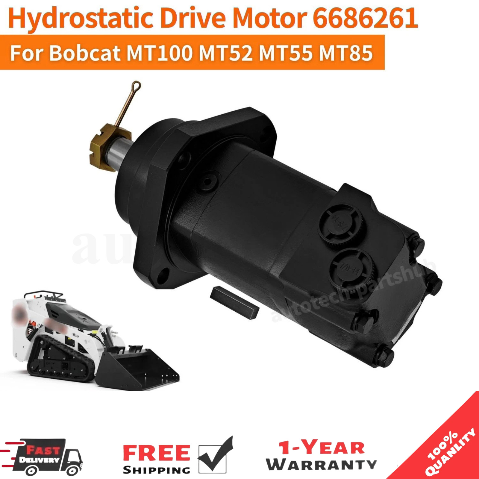 NEW Left Right Hydrostatic Drive Motor 6686261 For Bobcat MT100 MT52 MT55 MT85