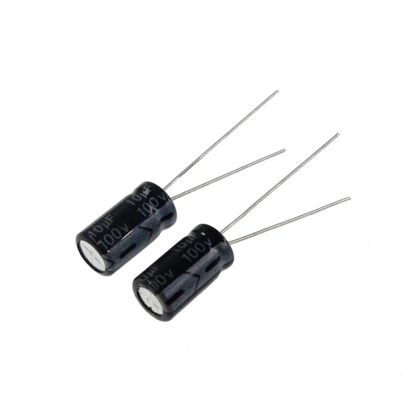 (5 PACK) 10uF 100V 10MFD 5x11mm Aluminum Electrolytic Capacitor US Seller