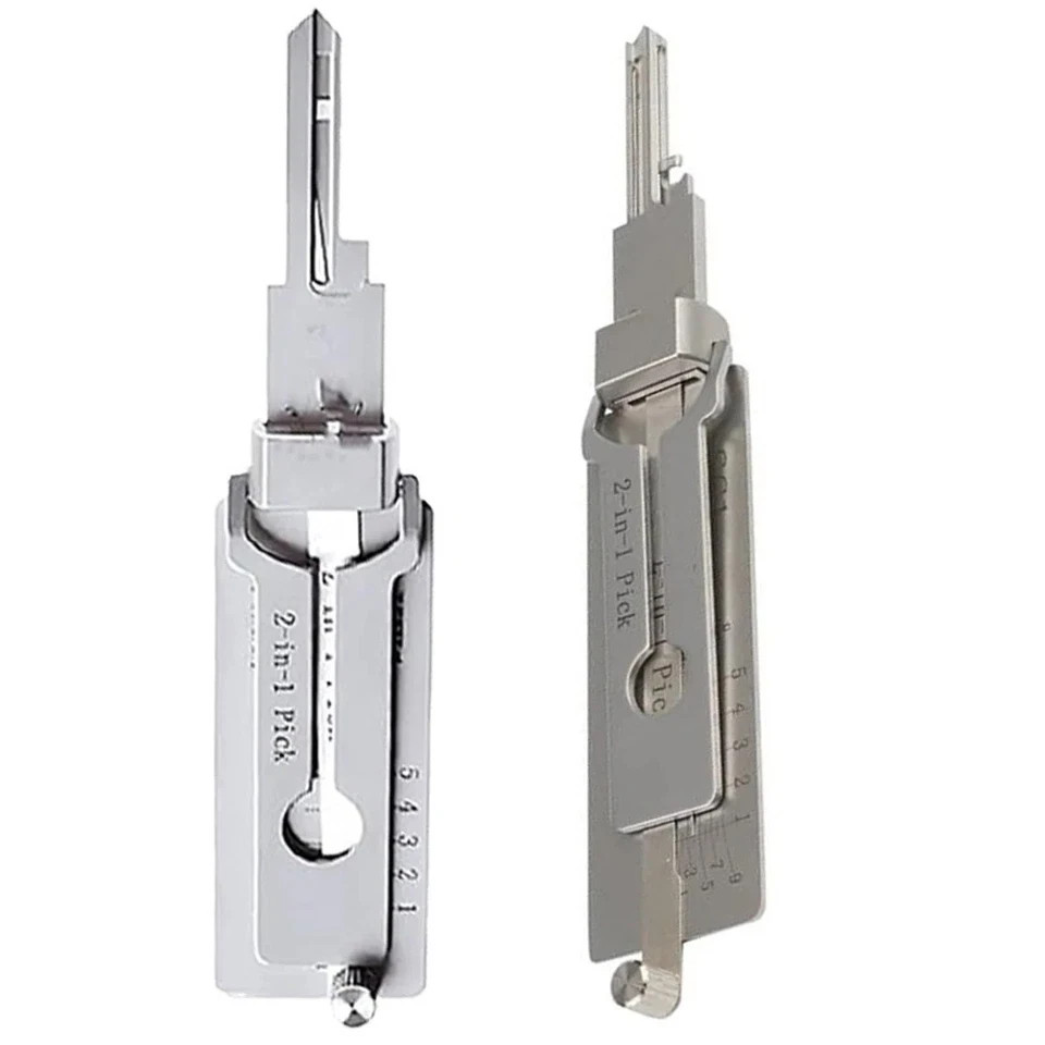 Key Decoder 2 In 1 Portable Lock Picking Set Hook And Pickup Tool Kit Ergonomic