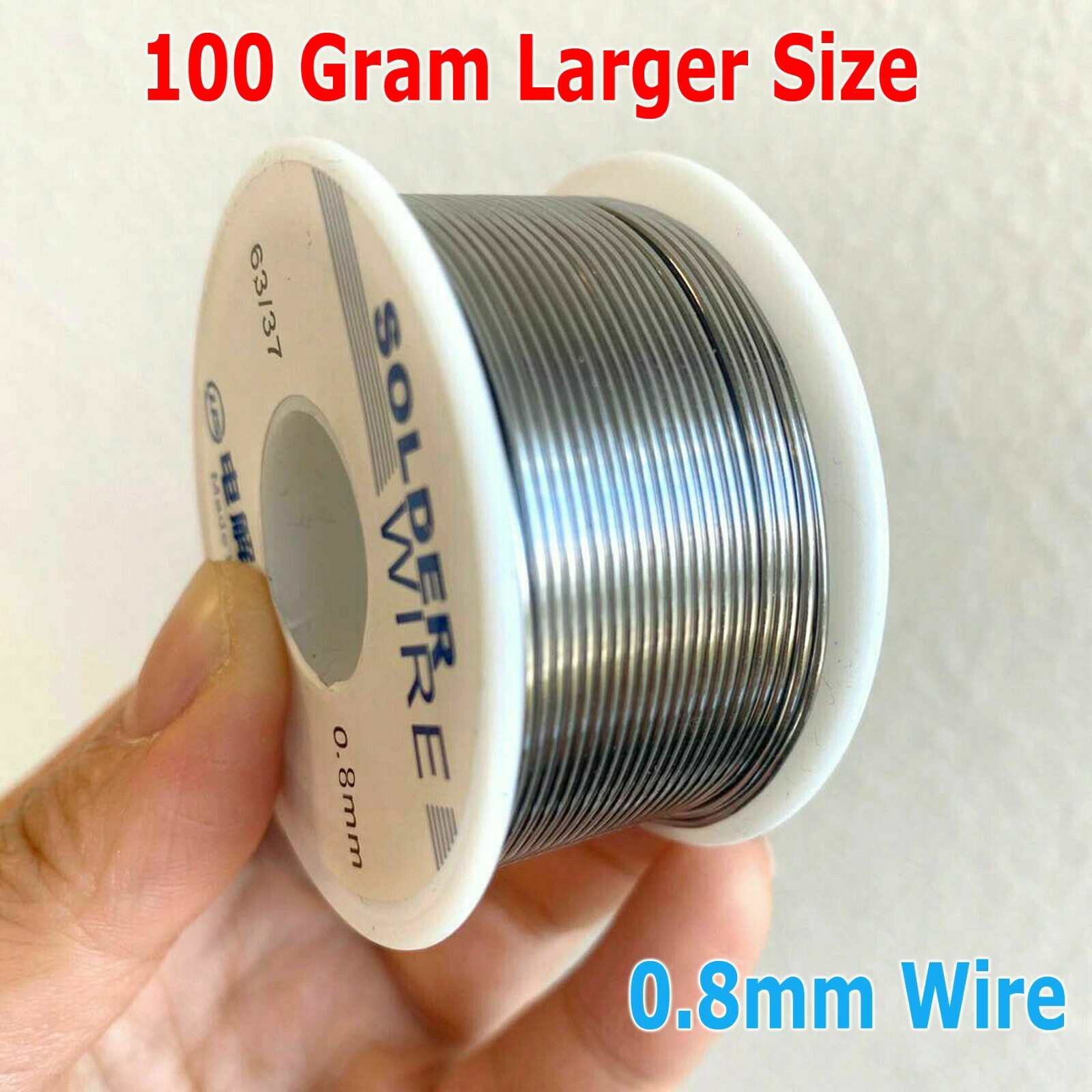 63/37 Lead Free Rosin Core Solder 0.8mm Diameter Soldering Flux Wire 100g