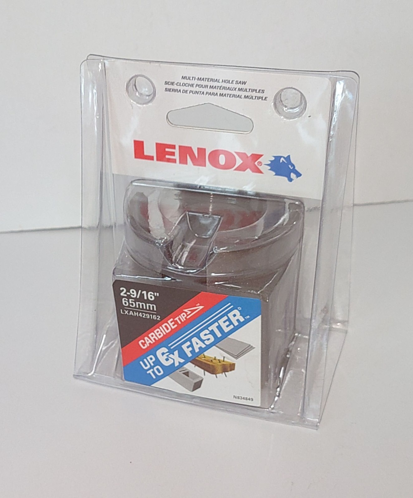 Lenox 2-9/16″ Carbide Hole Saw 65MM LXAH429162 New Sealed
