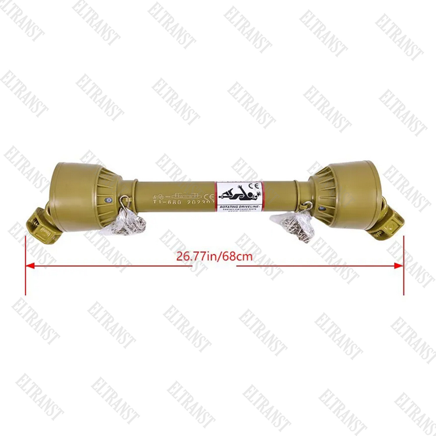 PTO Shaft Driveshaft for 1-3/8″ x 6 Spline Both Ends 26.8″-35.4″ Length Series 1