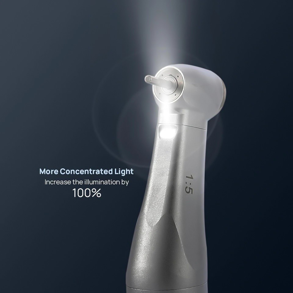 1-10*COXO CX235C7-5 Dental Fiber Optic LED 1:5 Contra Angle Handpiece F/Kavo NSK