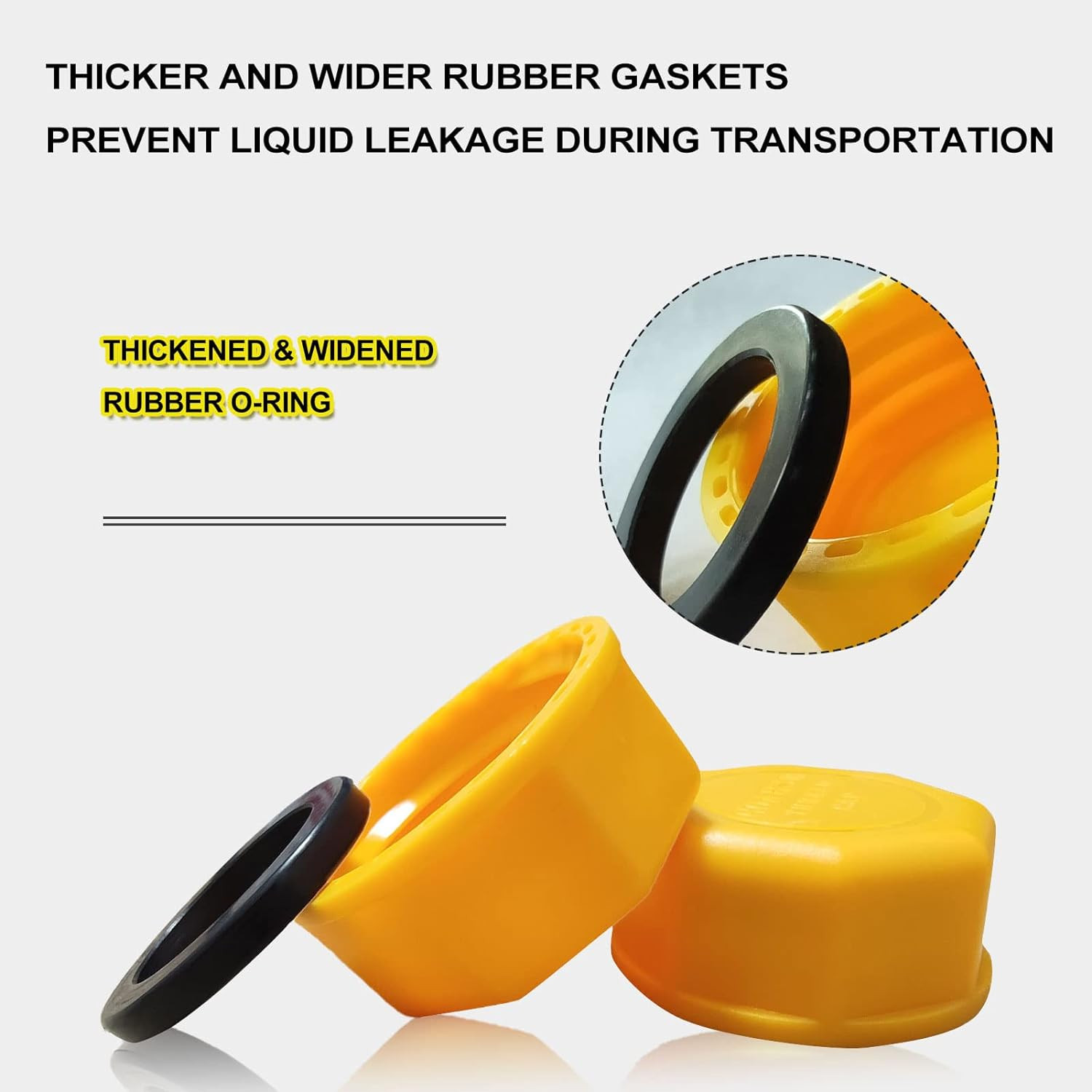 4 Pack Gas Can Cap Replacement High Compatibility, Fits Most 1/2/3/5/10 Gallon G