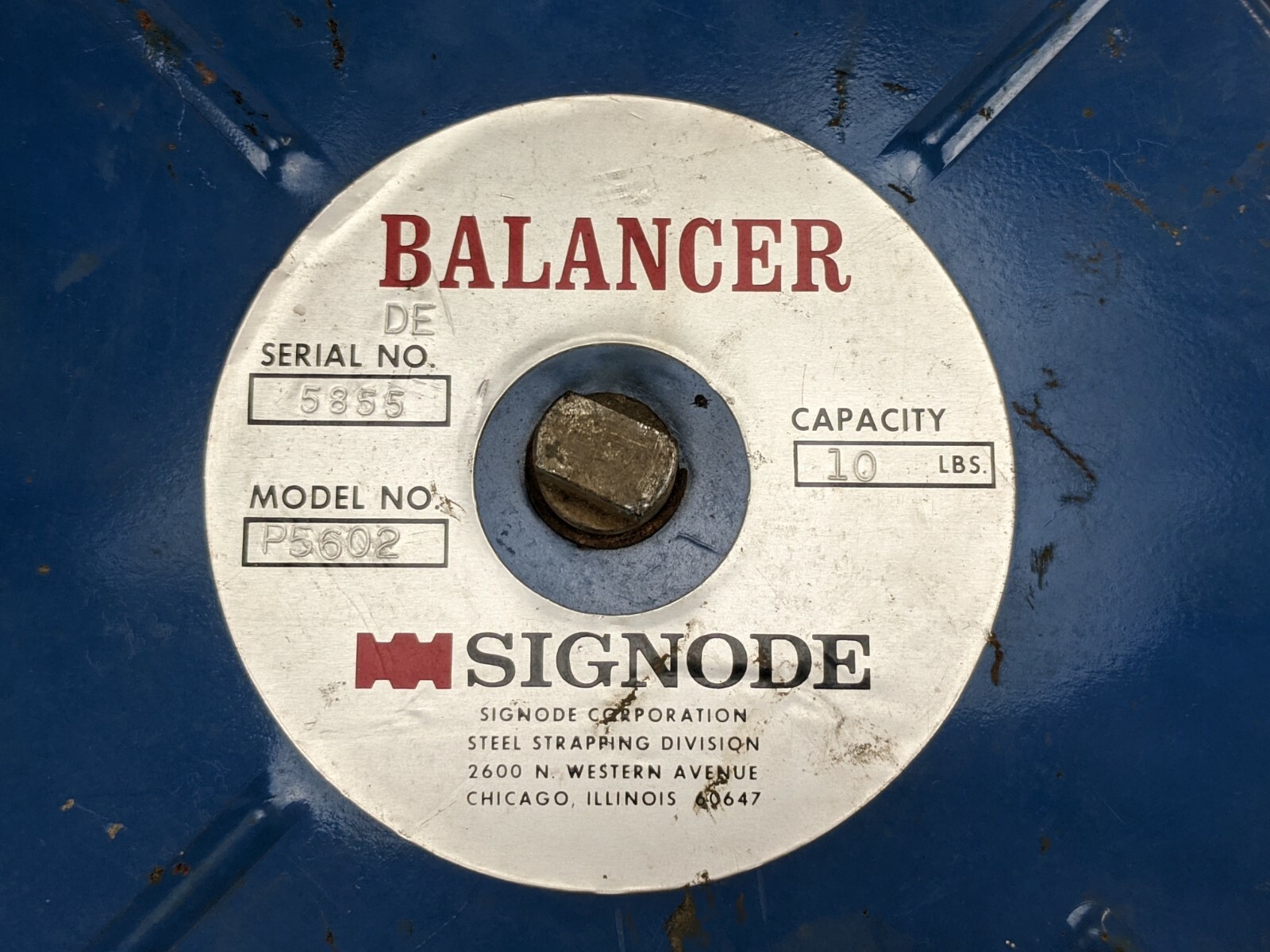 Signode Tool Balancer Model P5602 Capacity 4 – 10 lbs – steel strapping packing
