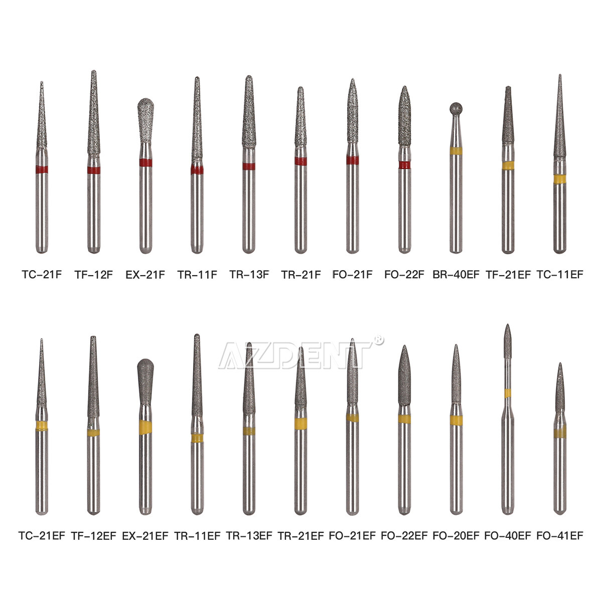 5Pcs/1Pack AZDENT Dental Burs Diamond Burs for High Speed Handpiece FG Burs