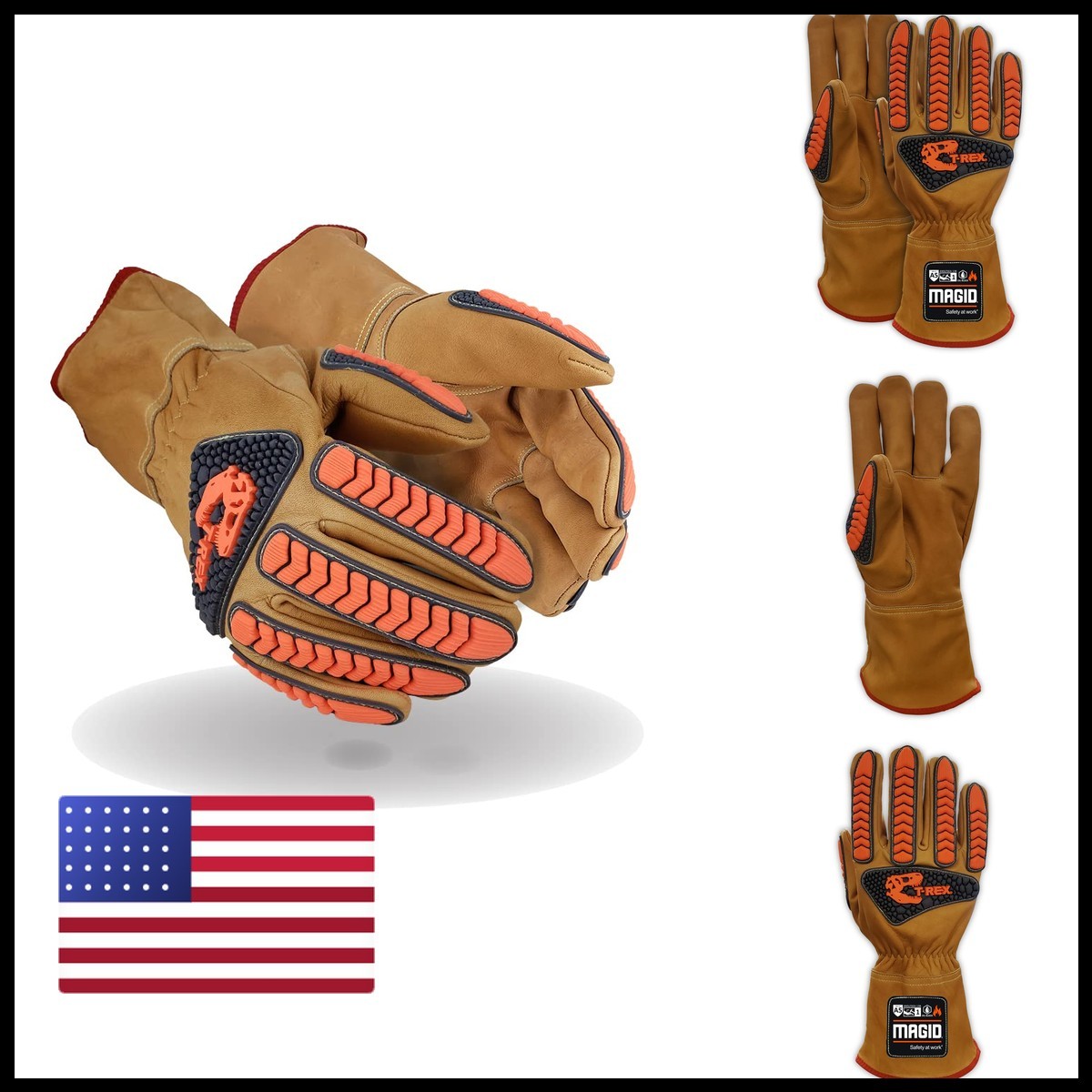 Magid T-Rex Inferno Series Oil Blocking Welders Fr Impact Glove Xl Cut Level