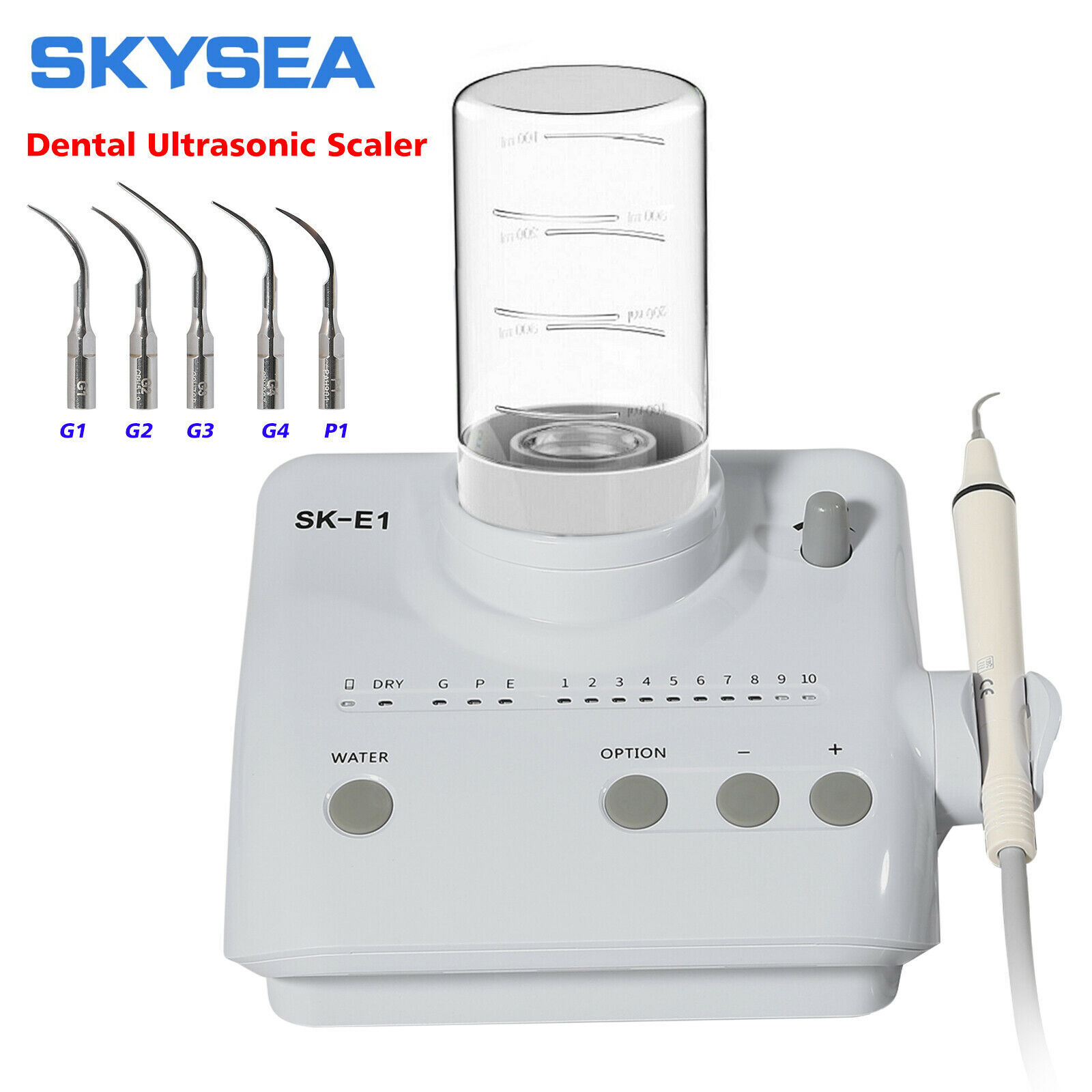 SK-E1 Dental Ultrasonic Electric Scaler 2*Water Bottles Fit Cavitron EMS Tip FDA