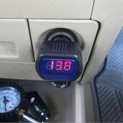 Car electric battery voltage monitor meter 12v plug in boat LED USA Seller