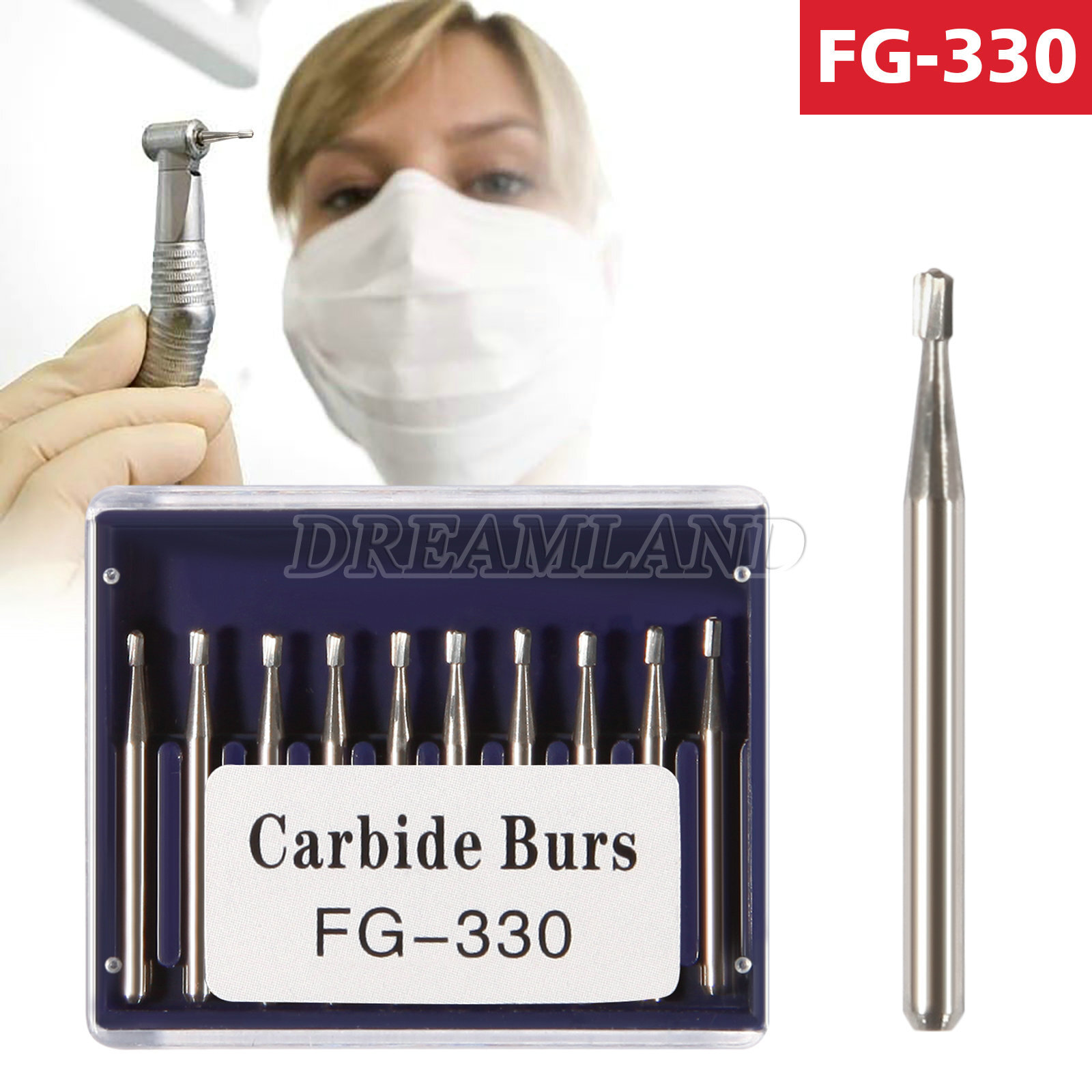 FG330 Carbide Burs Friction Grip Dental Burs FG 1.6mm for High Speed Handpiece