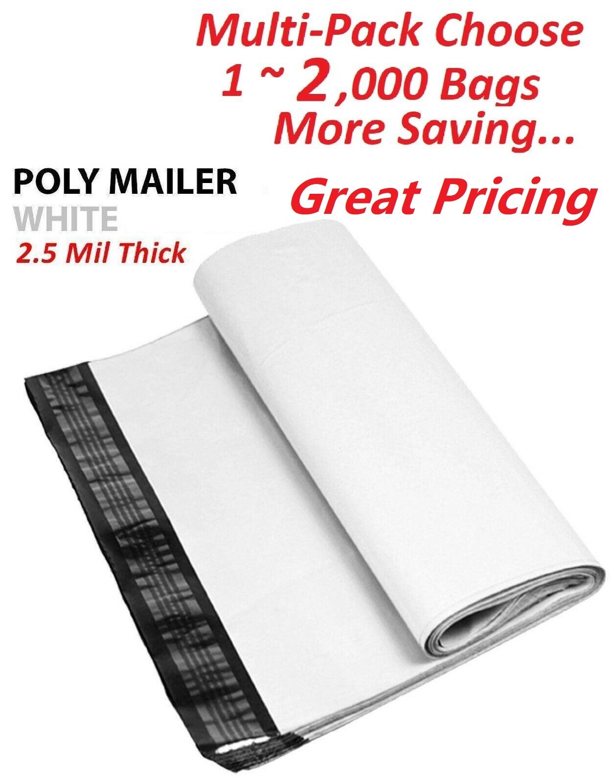 1~100~200~500~1000~2000 6×9 Poly Mailers Shipping Envelopes Self Sealing Bags