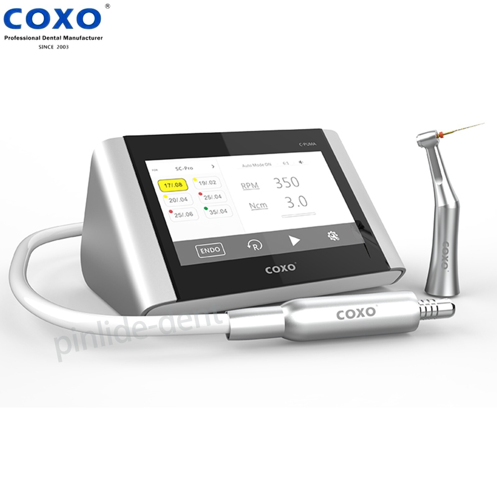 COXO Dental C PUMA Master Electric Endo Motor 1:5 Fiber Optic 6:1 Contra Angles