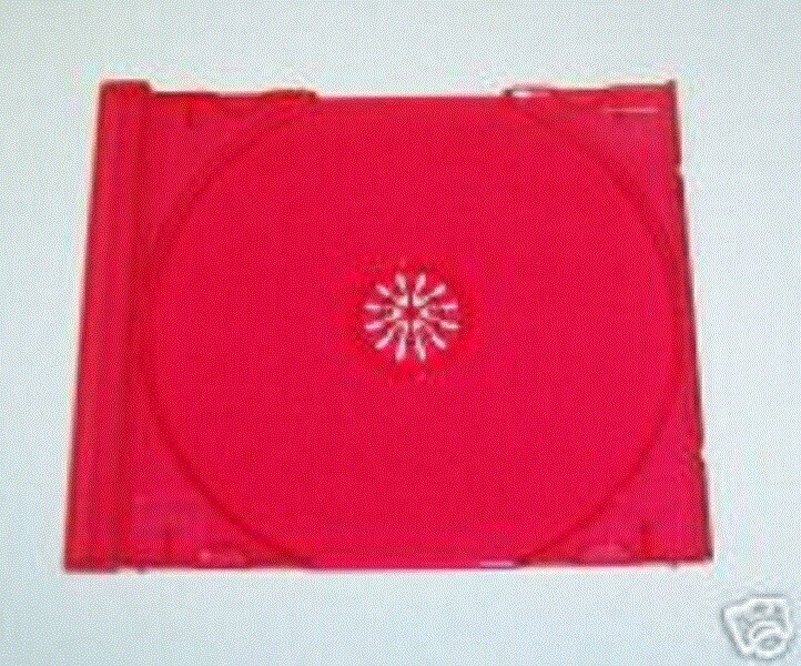 10 SINGLE CD TRAYS, TRANSPARENT (TINTED) RED,MADE IN USA, RED TRAY FREE SHIPPING