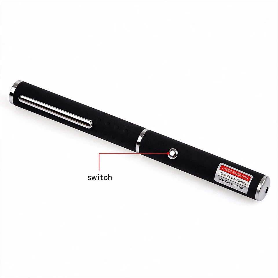 Class II Presentation Laser Pointer Pens Red Green Violet 1mW AAA 3-Pack