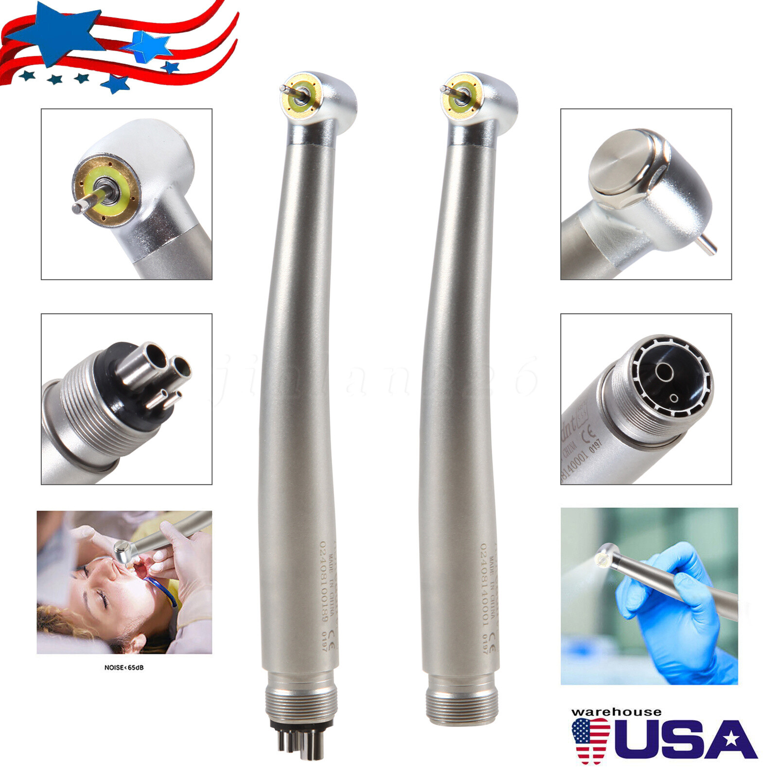 Dental E-generator Shadowless Ring LED High Speed Handpiece 2Hole/4Hole