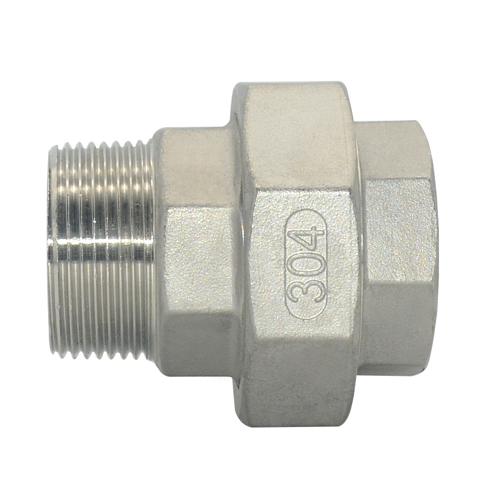 Stainless Steel Union 1-1/4 ” in inch NPT Pipe Split Coupling Male to Female MF
