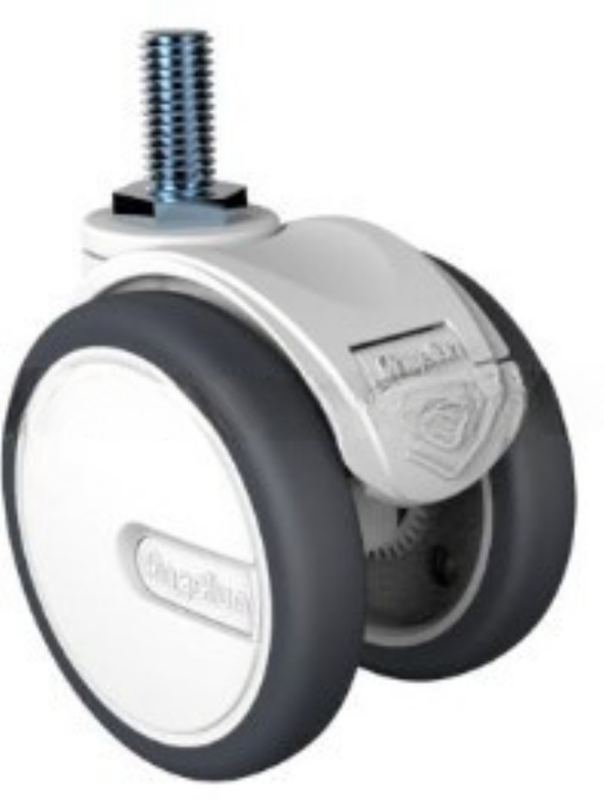 3/4/5″ Dual Wheel Reset Medical Castors, Swivel Total Lock Brake Threaded Stem