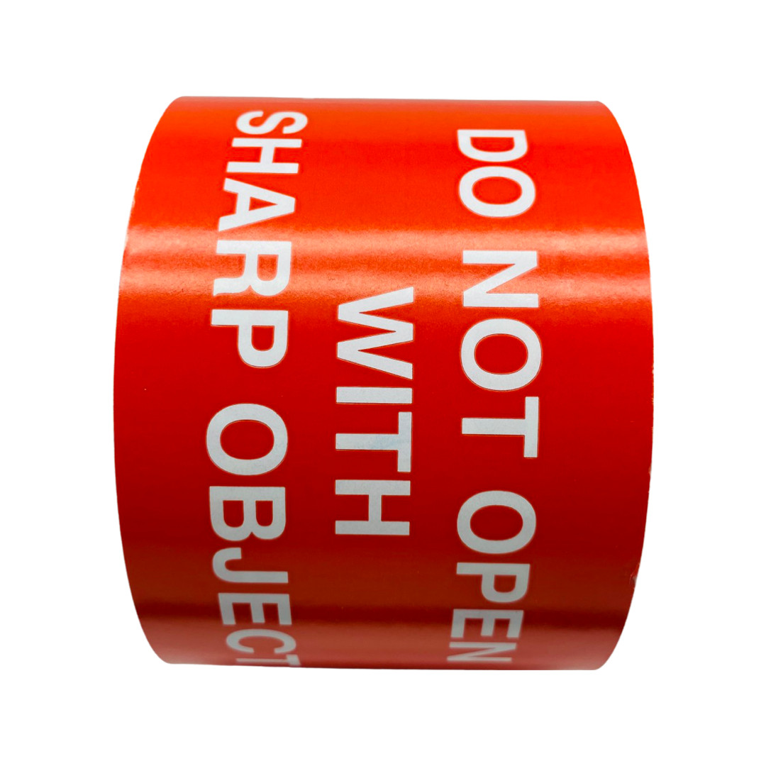 3×5 Do Not Open with Sharp Object Shipping Stickers 2 Rolls of 500 USA Labels