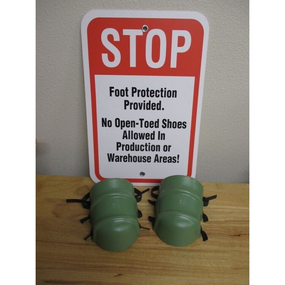 Warehouse Sign & Protective Foot Guards Safety Shoes Unisex Universal Green