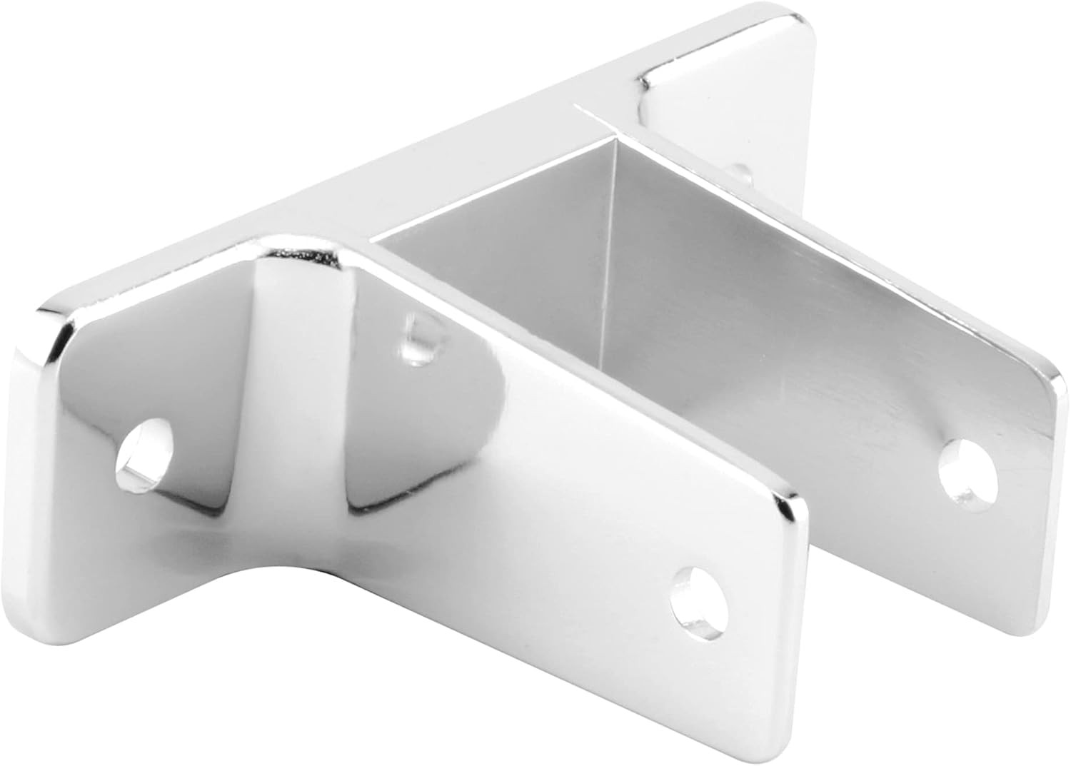 Two Ear Wall Bracket – For 1-1/4 In. Panels, Zinc Alloy, Chrome Plated
