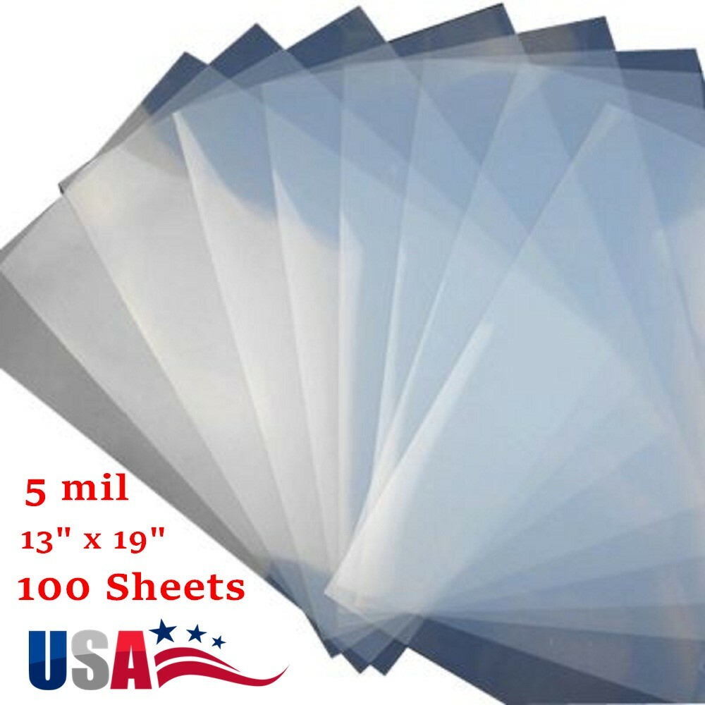 100Sheets Waterproof Inkjet Milky Transparency Film Silk Screen Printing 13″x19″