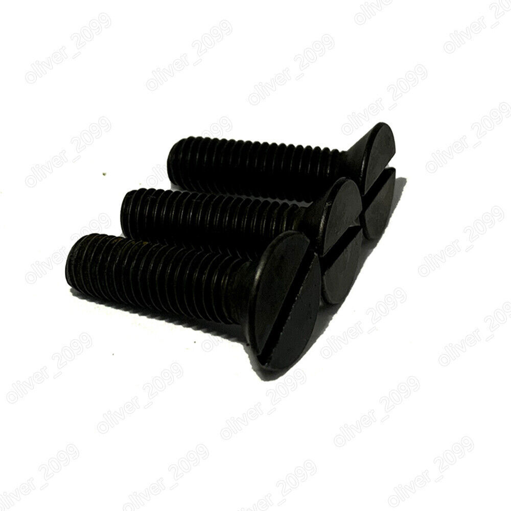 Black 304 Stainless Steel Slotted Countersunk Flat Head Screws M1.6 M2 M3 M4 M5
