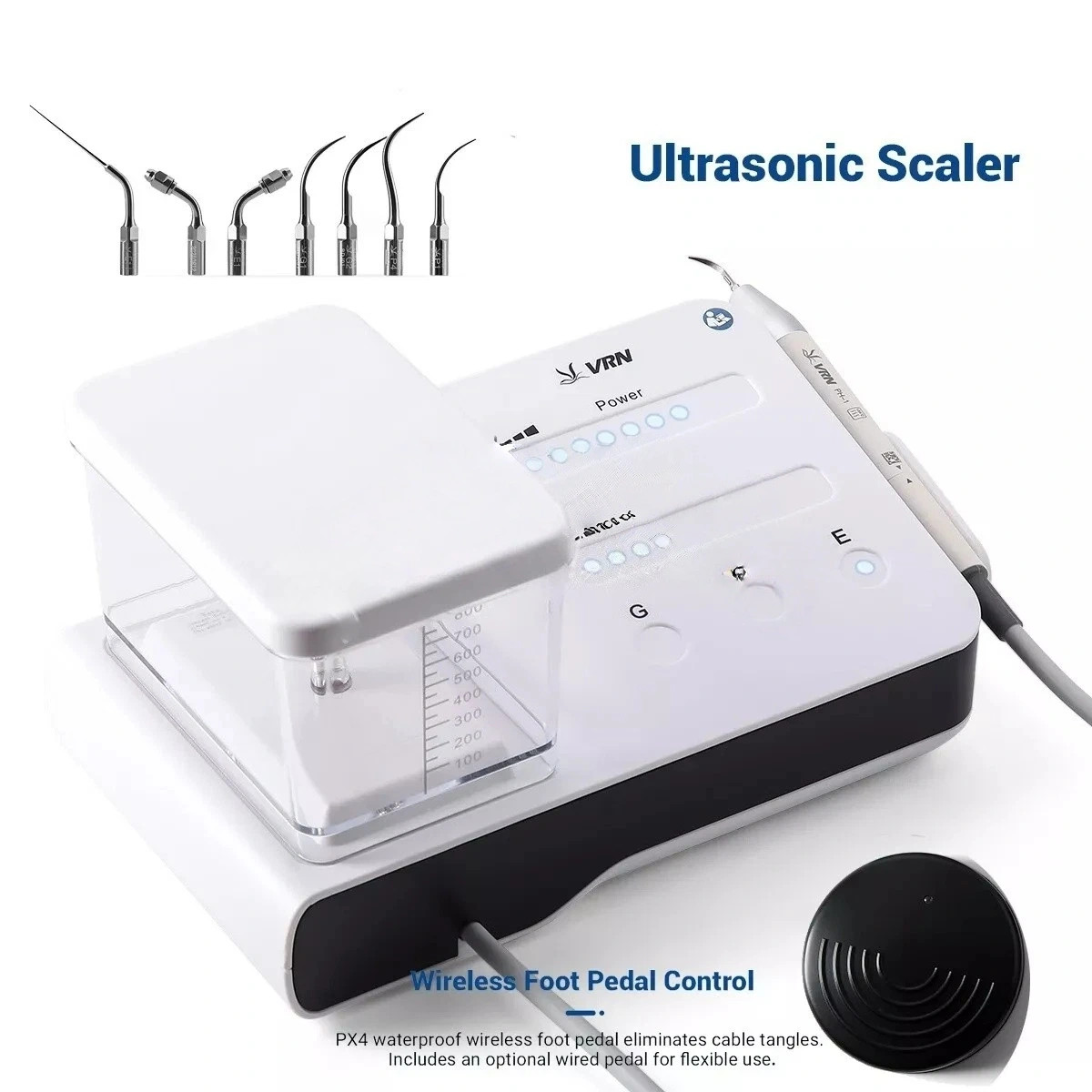 VRN Dental LED Ultrasonic Scaler PH-1 Detachable Handpiece Tips water Bottles