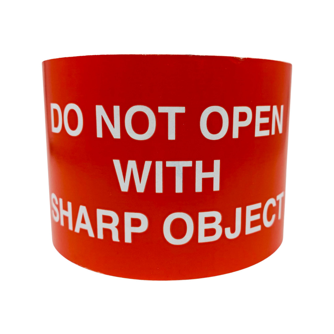 3×5 Do Not Open with Sharp Object Shipping Stickers 2 Rolls of 500 USA Labels