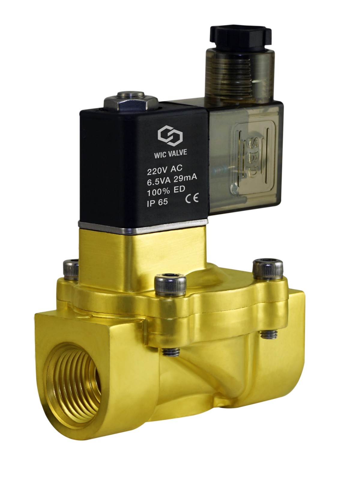 1/2″ Inch Brass Low Power Consumption Electric Air Water Solenoid Valve 220V AC