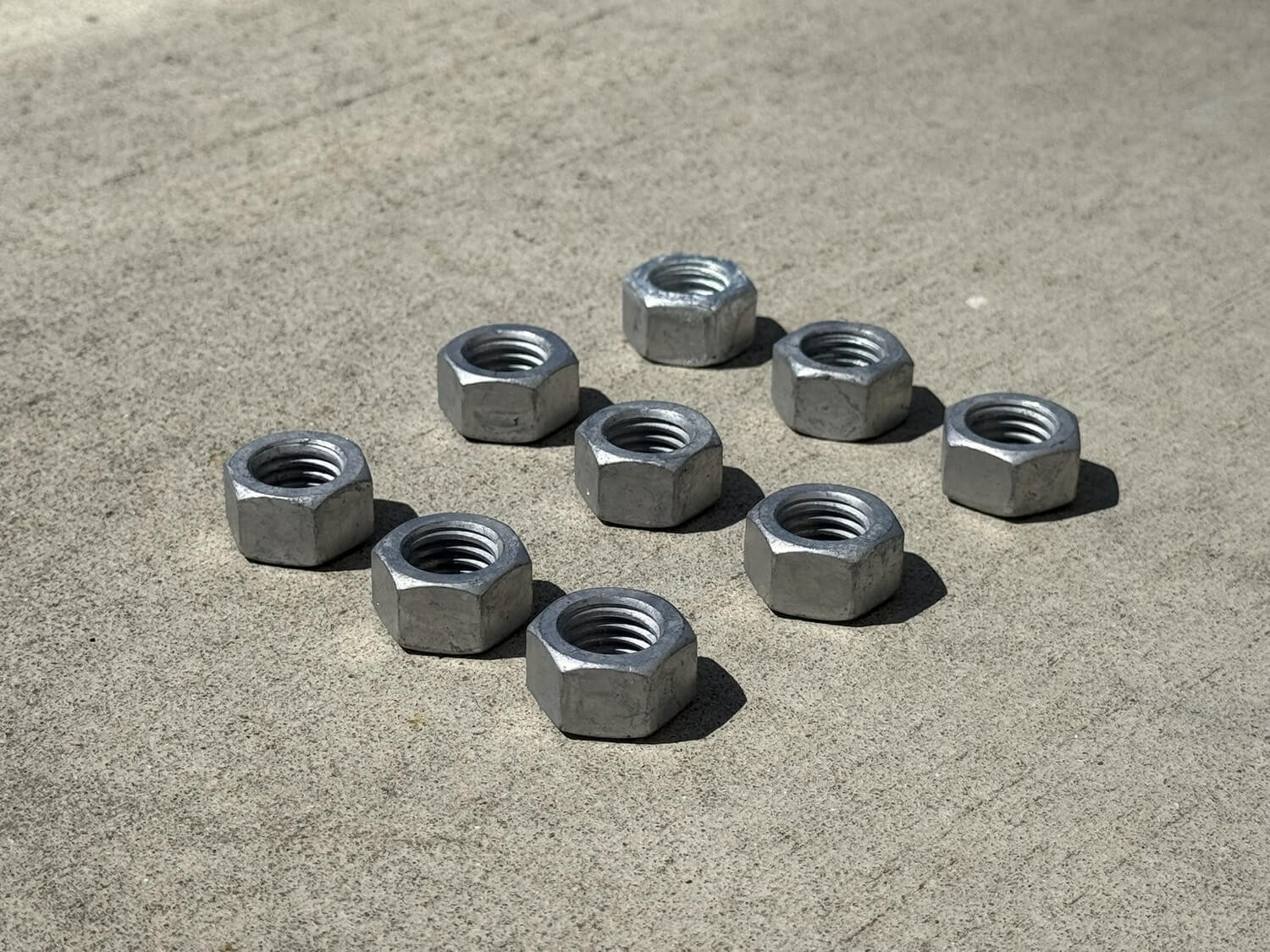 5/8″ Hot Dipped Galvanized Hex Nut, Standard | Coarse Thread 13 TPI – Sandbaggy