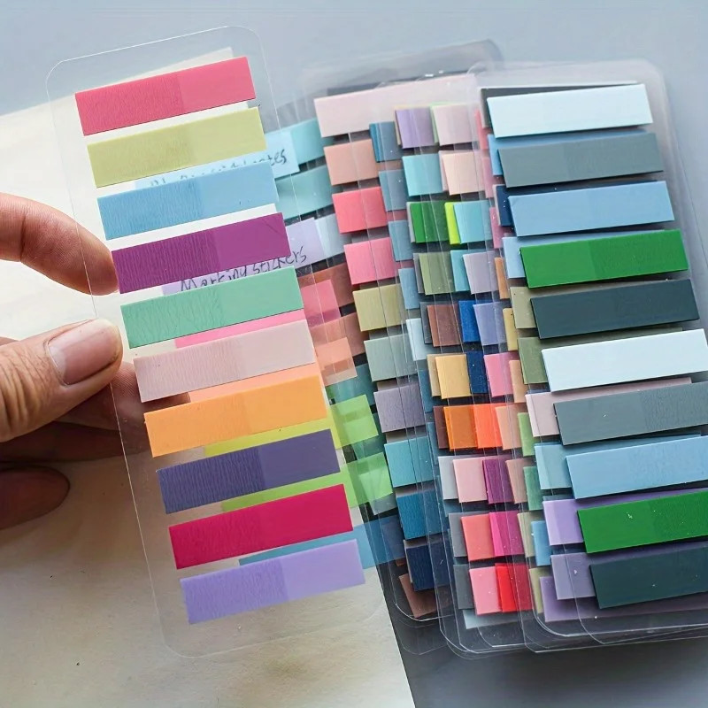 Sticky Notes Index Labels European Retro Fluorescent Pet Transparent Color-coded