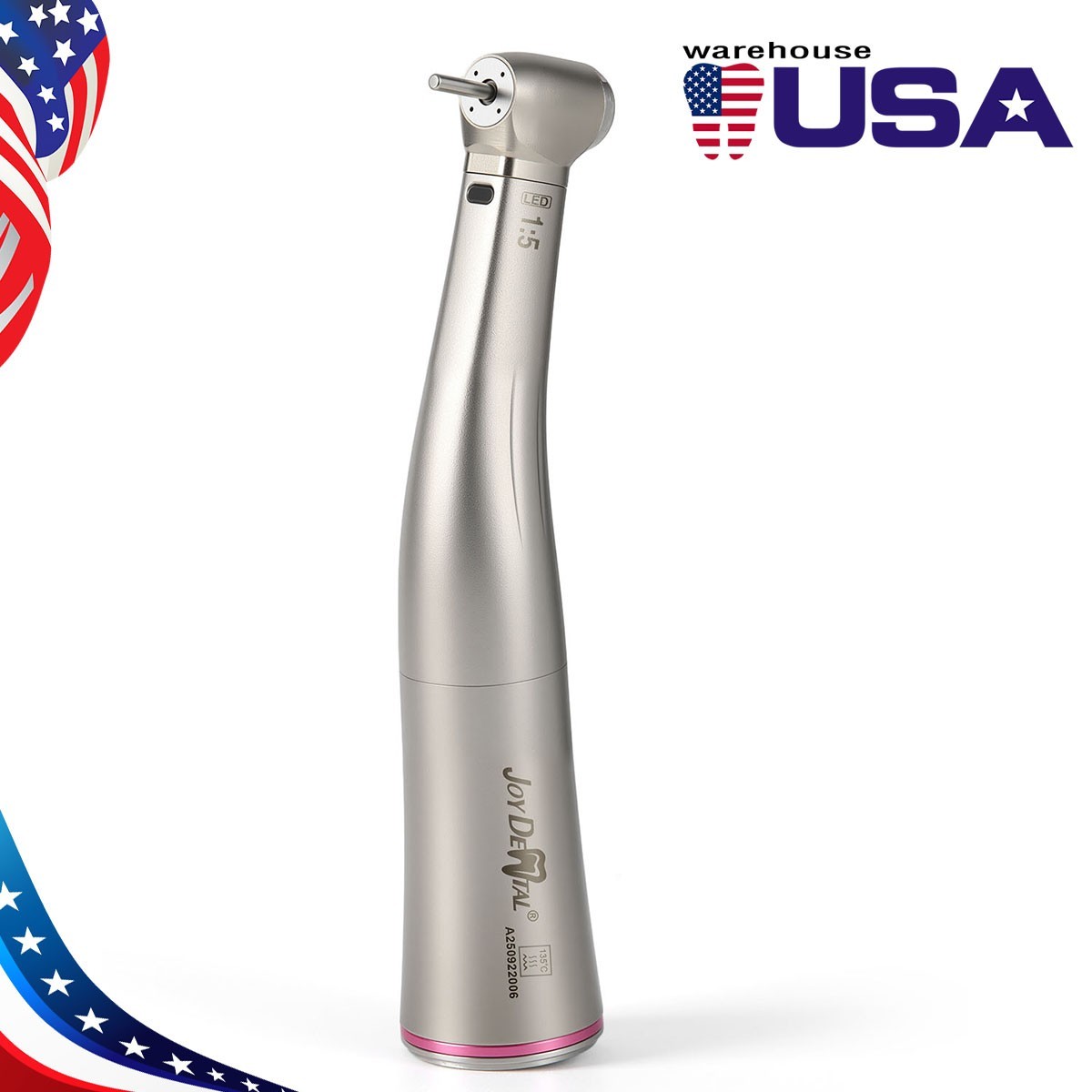 AZ Dental 1:1/1:5/16:1 Fiber Optic LED Contra Angle E-type Low Speed Handpiece
