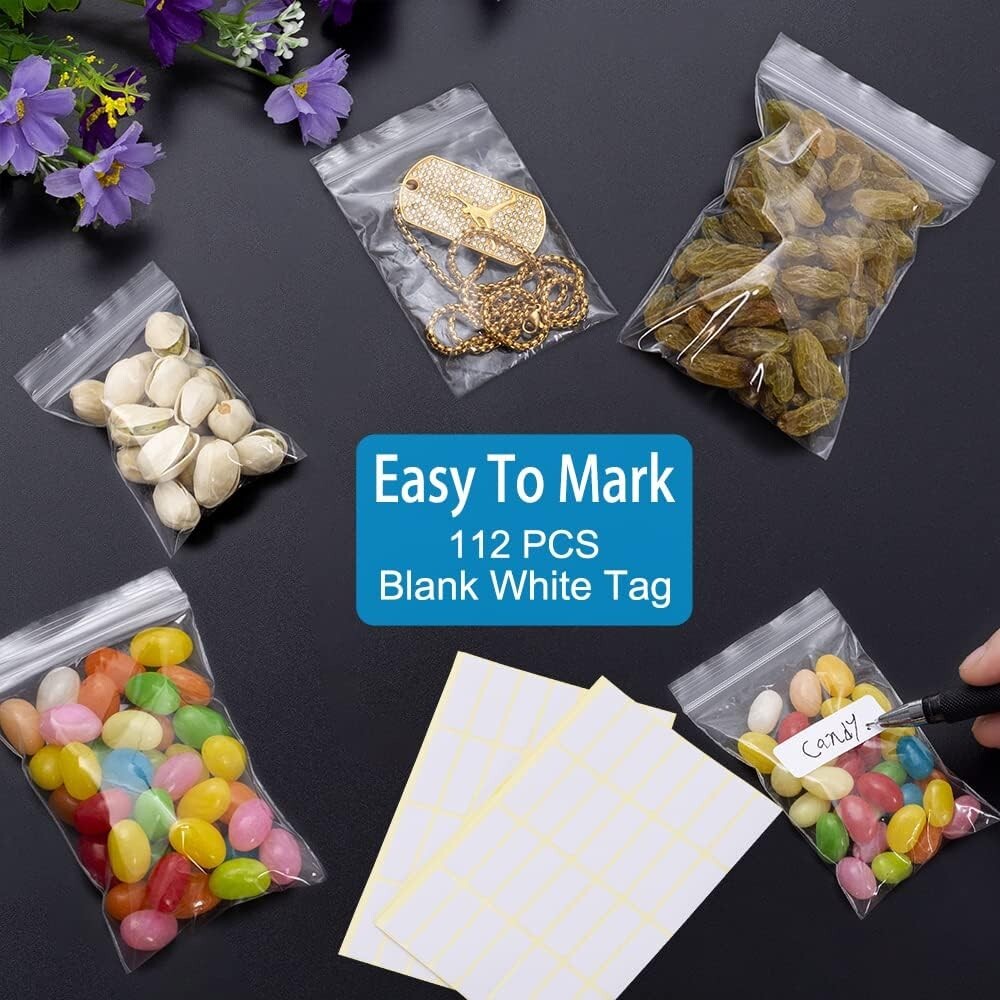 Compact 300PCS Assorted Size Resealable Bags – Perfect for Crafts & Organization