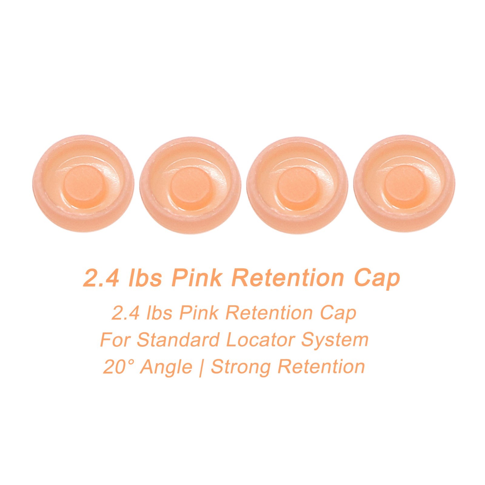 US 4/8Pcs 2.4 lbs Retention Cap Inserts 20° Angle for Standard Locator System