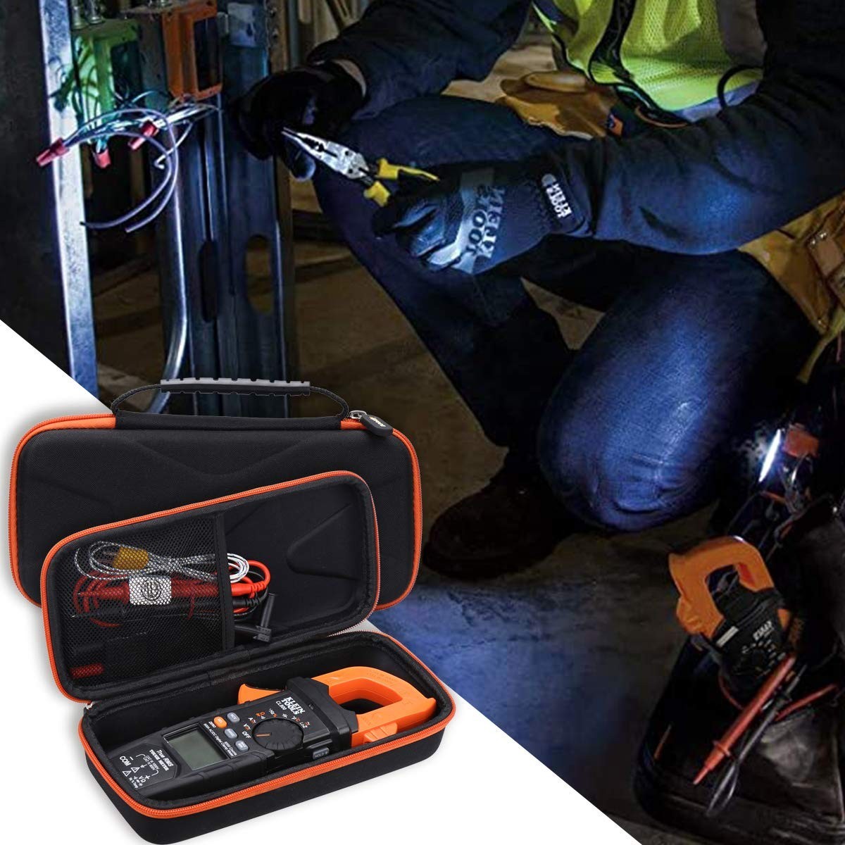 Case Compatible with Klein Tools CL800 CL810 CL700 CL600 Digital Clamp Meter, P