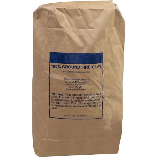 Mutual Industries 100% Ground Fire Clay, Heat Resistant Mortar 50 lb. Bag