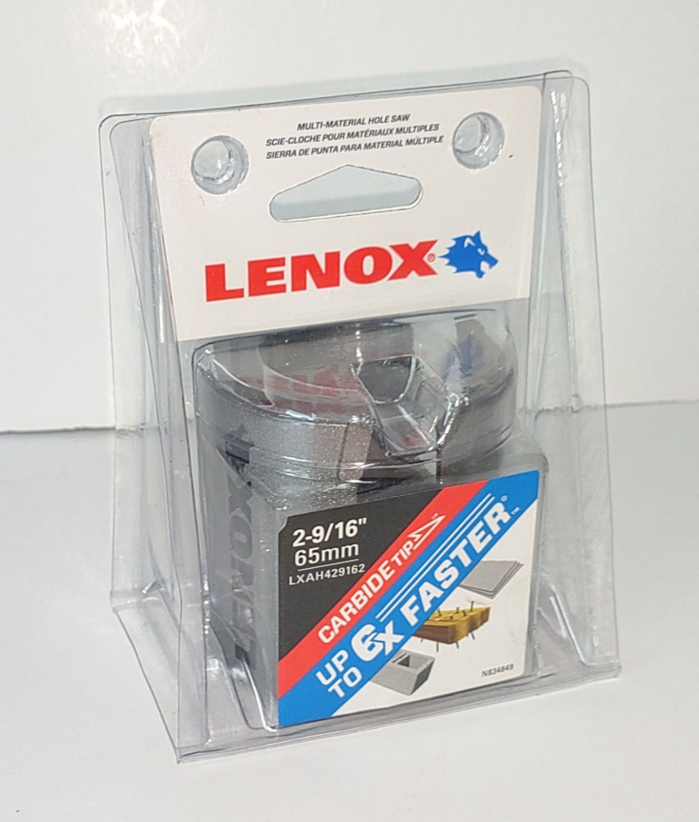 Lenox 2-9/16″ Carbide Hole Saw 65MM LXAH429162 New Sealed