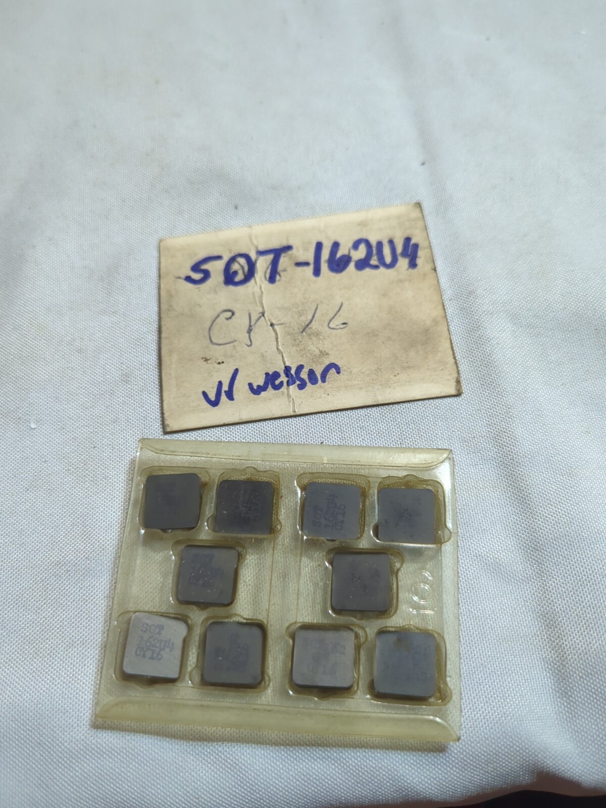 NOS Repack VR/Wesson CARBIDE INSERTS SQT-162 U4 Grade CY-16 10 Pcs. (A19)