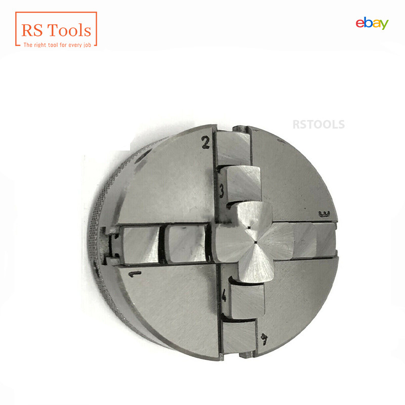 Mini Lathe Chuck 65mm 4Jaw Self Centering Reversible 2-1/2″ Inch M14x1 Threaded