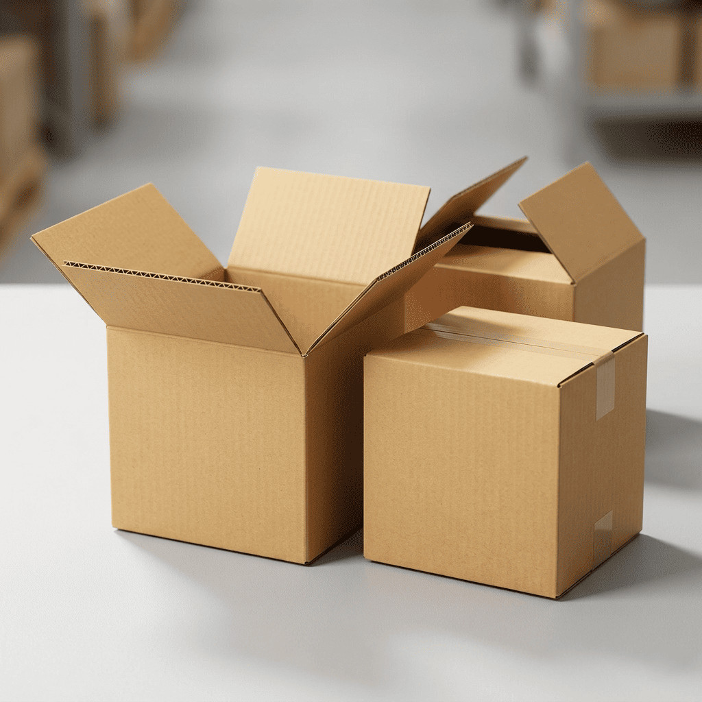 100 Pcs Shipping Boxes 4x4x4 Inch Small Corrugated Cardboard Moving Packing Box