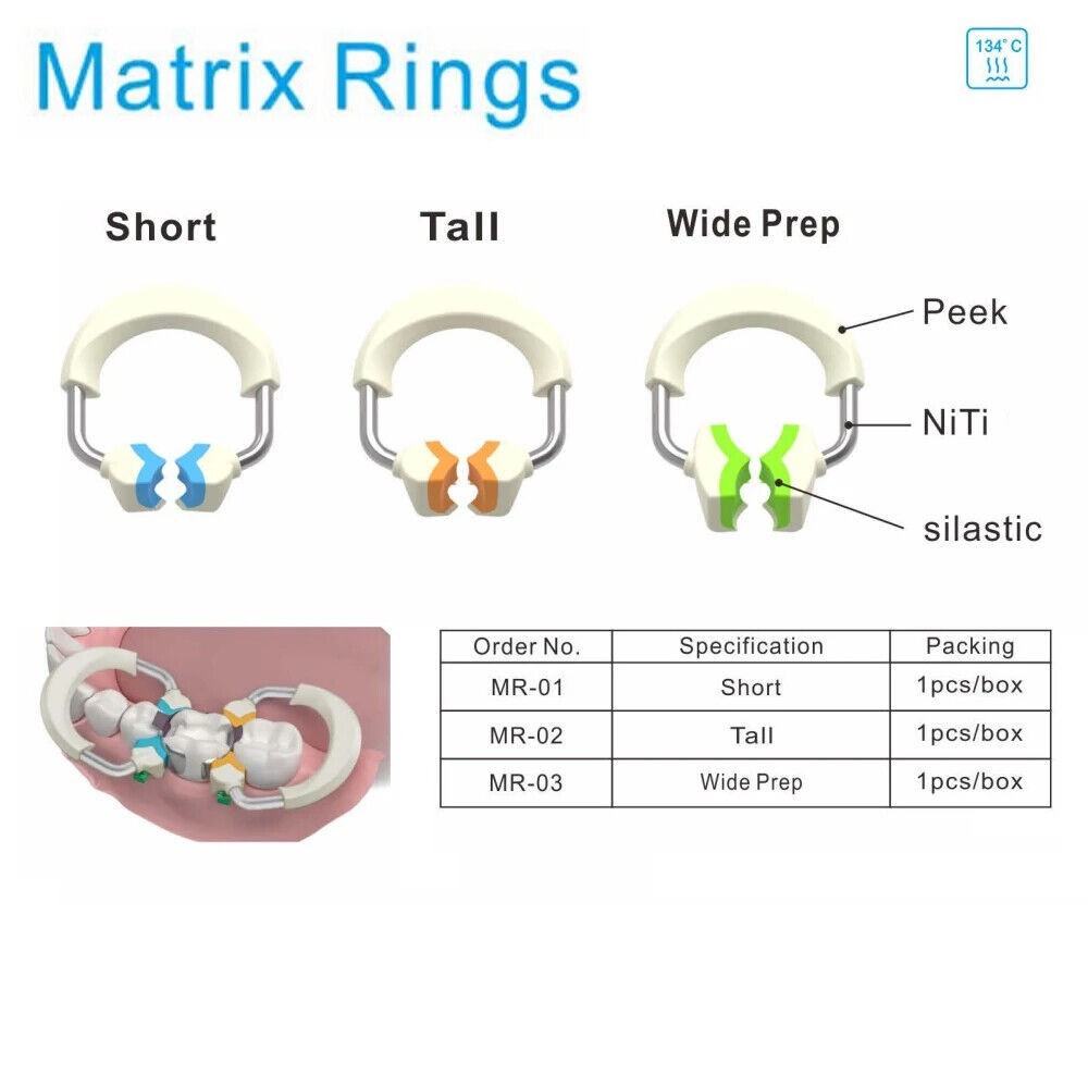 Dental Matrix Bands Ring Clamp Sectional Matrice Fit Garrison Palodent V3 System