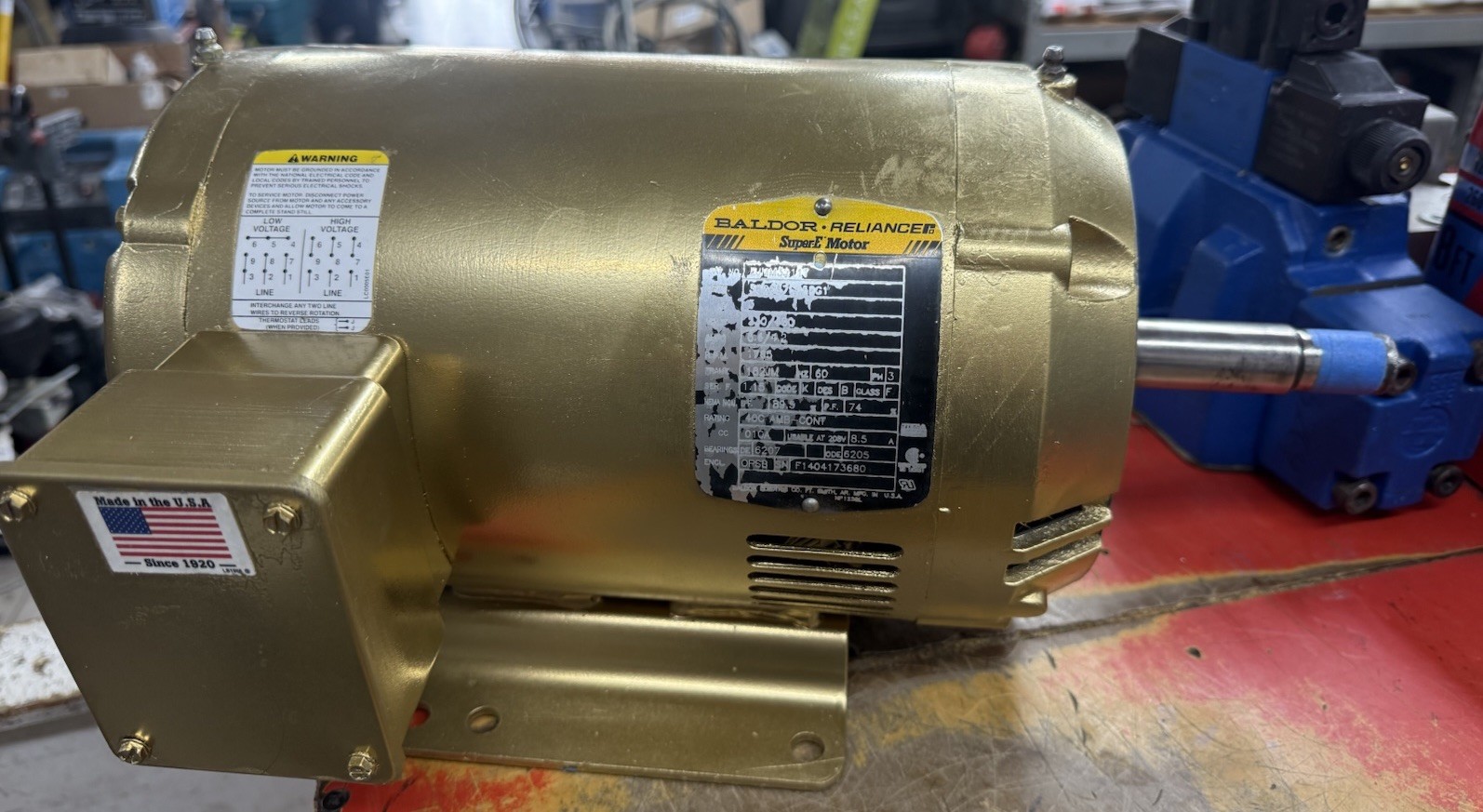 Baldor-Reliance Super-E Motor EJMM3211T 3HP 230/460V 1765 RPM