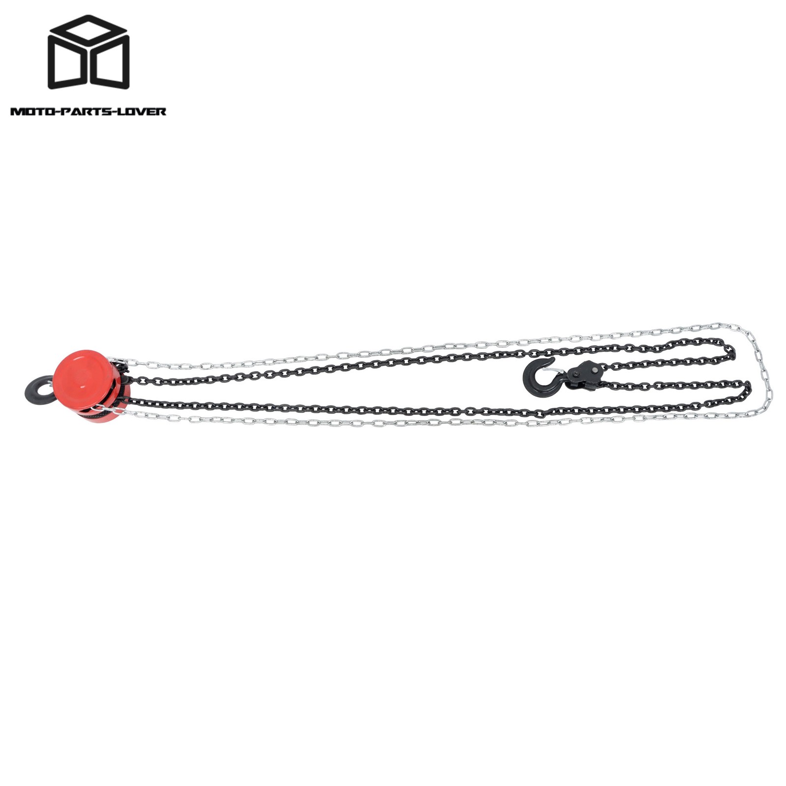 2 Ton/4400 lbs Capacity G80 Chain Lift 7ft/2.1m Manual Hand Chain Hoist Red