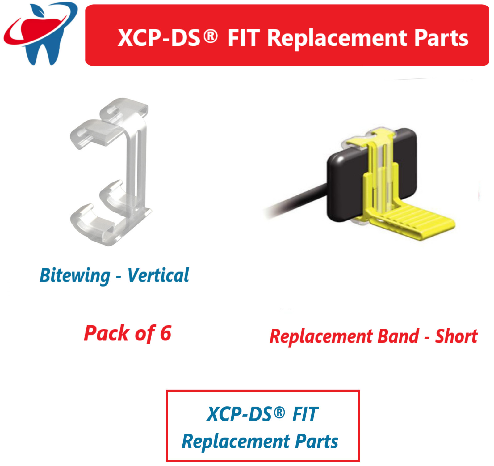 XCP-DS Fit® universal sensor holder system Biteblock Dentsply Rinn Made in USA
