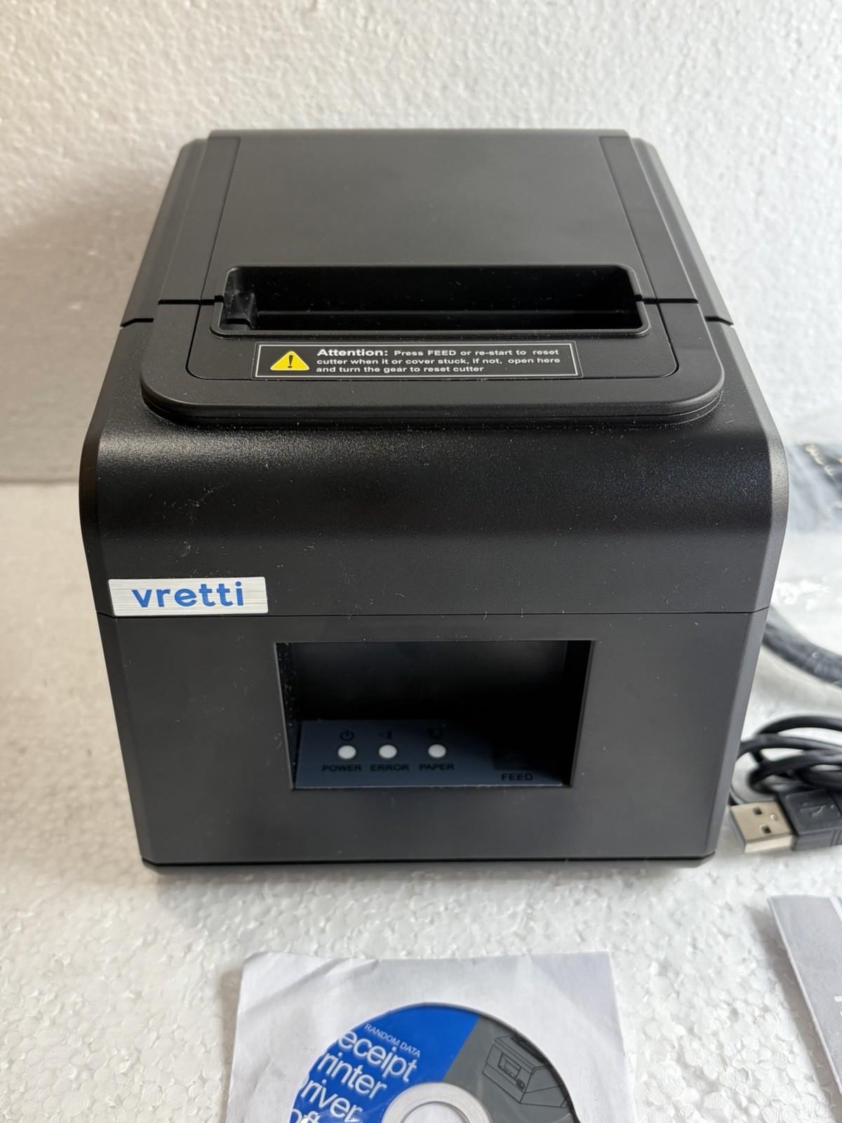 Vretti V330M Thermal Receipt printer Tested Works, Missing Power Supply READ